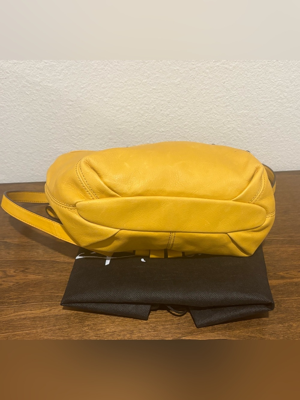 b. makowsky Yellow Leather Studded Fringe Crossbody Bag - Picture 5 of 10